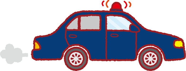 ふくめんパトカー